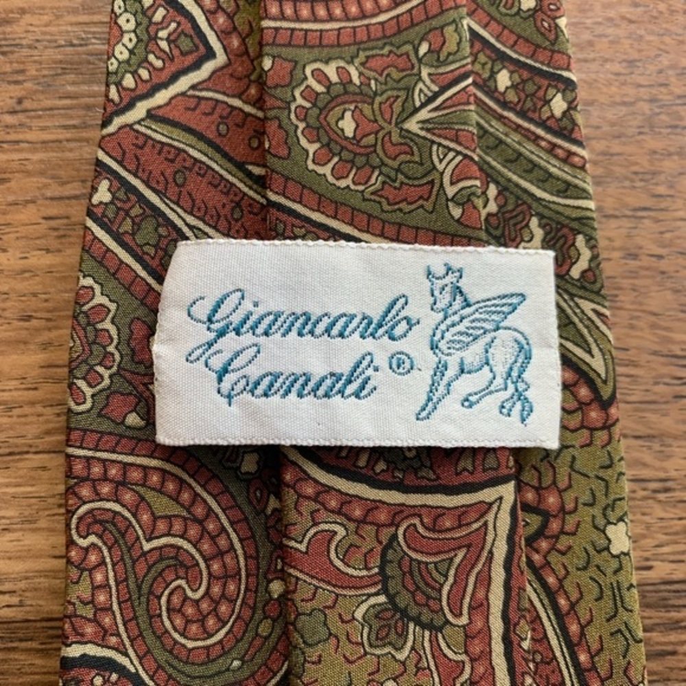 Canali Classic Paisley Slim Silk Vintage Tie
